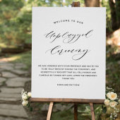 Elegant Script Unplugged Ceremony Wedding Sign Poster