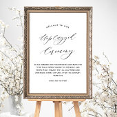 Elegant Script Unplugged Ceremony Wedding Sign Poster