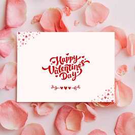 Elegant Script Valentijnsdag Briefkaart