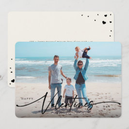 Elegant Script Valentijnsdag Flat Photo Card Feestdagenkaart