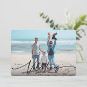 Elegant Script Valentijnsdag Flat Photo Card Feestdagenkaart (Staand voorkant)