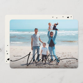 Elegant Script Valentijnsdag Flat Photo Card Feestdagenkaart