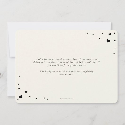 Elegant Script Valentijnsdag Flat Photo Card Feestdagenkaart (Achterkant)