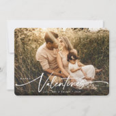 Elegant Script Valentijnsdag Flat Photo Card Feestdagenkaart (Voorkant)