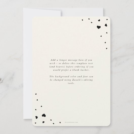 Elegant Script Valentijnsdag Flat Photo Card Feestdagenkaart (Achterkant)