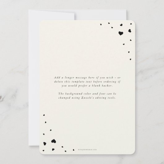 Elegant Script Valentijnsdag Flat Photo Card Feestdagenkaart (Achterkant)