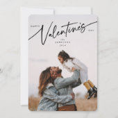 Elegant Script Valentijnsdag Flat Photo Card Feestdagenkaart (Voorkant)