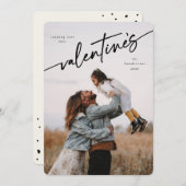 Elegant Script Valentijnsdag Flat Photo Card Feestdagenkaart (Voorkant / Achterkant)