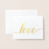 Elegant script Valentijnsdag foto Folie Kaarten (Voorkant met envelop)