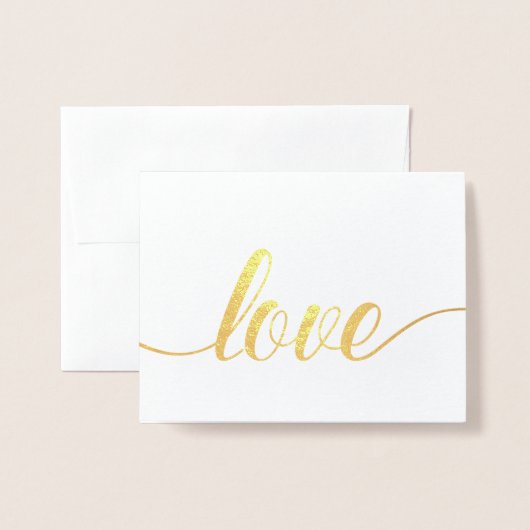 Elegant script Valentijnsdag foto Folie Kaarten (Voorkant met envelop)