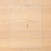 Elegant Script Veertig Zwart Goud 40ste Verjaardag Acryl Uitnodigingen (Voorkant)