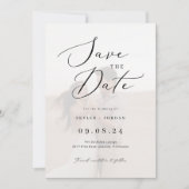 Elegant script Vellum Overlay Fotobruiloft Save The Date (Voorkant)