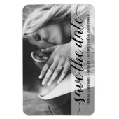 Elegant script verloving Foto Aangepast Magneet (Verticaal)