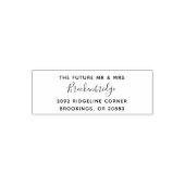 Elegant script Verloving retouradres Zelfinktende Stempel (Design)