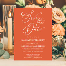 Elegant Script Verona Sunset Oranje Bewaar De Datu