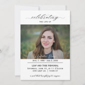 Elegant script viering van het leven uitnodiging (Voorkant)