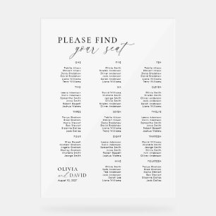 Elegant script Vind uw stoel bruiloft acryl teken Bord