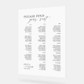 Elegant script Vind uw stoel bruiloft acryl teken Bord (Hoek)