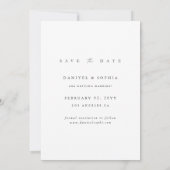 Elegant Script Vintage Foto Bruiloft Save The Date (Achterkant)