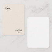 Elegant script  voelen gepersonaliseerd notitiekaartje (Voorkant / Achterkant)