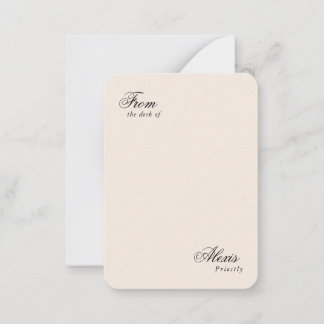 Elegant script voelen gepersonaliseerd notitiekaartje