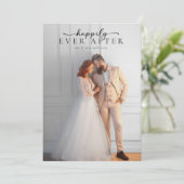 Elegant Script Volledige foto bruiloft Bedankkaart (Staand voorkant)