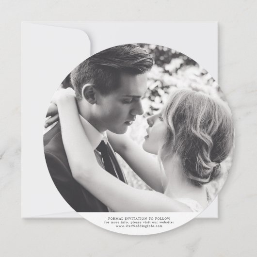 Elegant Script Volledige Foto Sjabloon Bewaar De D (Achterkant)