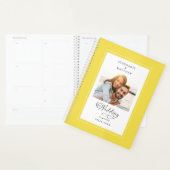 Elegant script voor aangepast foto-geel withuwelij planner (Display)
