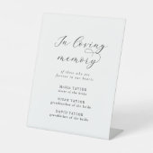 Elegant script voor het liefhebben van Memory Wedd Reclamebord Met Voetstuk (Voorkant)