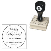 Elegant-script voor prettige kerst rubberstempel (Gestempeld)