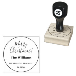Elegant-script voor prettige kerst rubberstempel