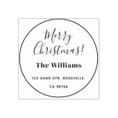 Elegant-script voor prettige kerst rubberstempel (Afrduk)