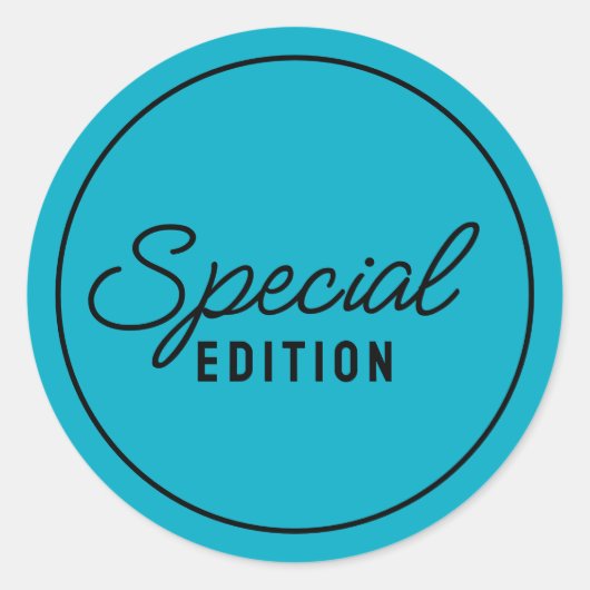 Elegant script voor speciale editie ronde sticker (Voorkant)