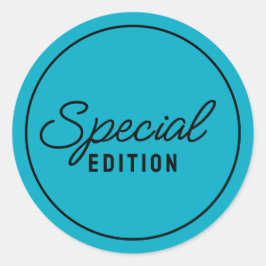 Elegant script voor speciale editie ronde sticker