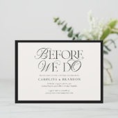 Elegant script voordat we het repetitiediner doen kaart (Staand voorkant)