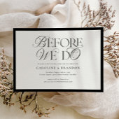 Elegant script voordat we het repetitiediner doen kaart