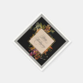 Elegant Script Vormt Herfst Floral Thanksgiving Servet (Hoek)