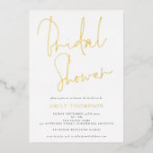 Elegant Script Vrijgezellenfeest Classy Real Folie Uitnodiging (Voorkant)