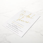 Elegant Script Vrijgezellenfeest Classy Real Folie Uitnodiging (Gedraaid)