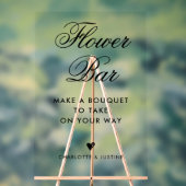 Elegant Script Vrijgezellenfeest Flower Bar Acryl Bord (Neutraal)