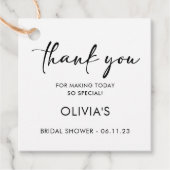 Elegant script | Vrijgezellenfeest - Hartelijk dan Bedankjes Labels (Voorkant)