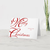 Elegant Script Vrolijk Kerstmis Niet Foto Feestdagen Kaart (Voorkant)