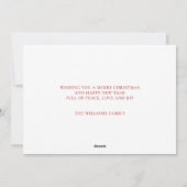 Elegant Script Vrolijk Kerstmis Niet Foto Feestdagenkaart (Achterkant)