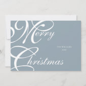 Elegant Script Vrolijk Kerstmis Niet Foto Feestdagenkaart (Voorkant)