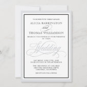 Elegant Script vult zich met om het even welke Zil Kaart (Voorkant)