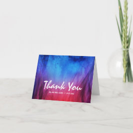 Elegant Script Waterverf Fire Ice Wedding Foto Bedankkaart