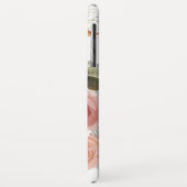 Elegant Script Waterverf Floral roze witte naam Case-Mate iPhone Case (Achterkant/links)