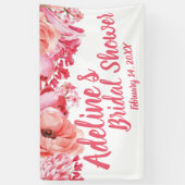 Elegant Script Waterverf Floral Vrijgezellenfeest Spandoek (Verticaal)