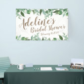 Elegant Script Waterverf Greenery Vrijgezellenfees Spandoek (Beurs)