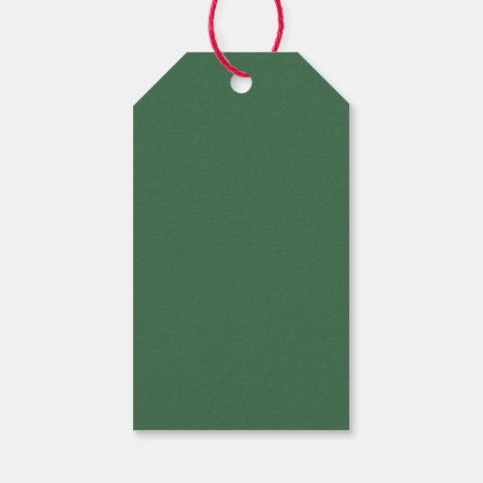 Elegant script Waterverf kerstbomen Cadeaulabel (Achterkant)